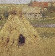 Isaac Levitan Mill and Village near a Stream oil painting on canvas